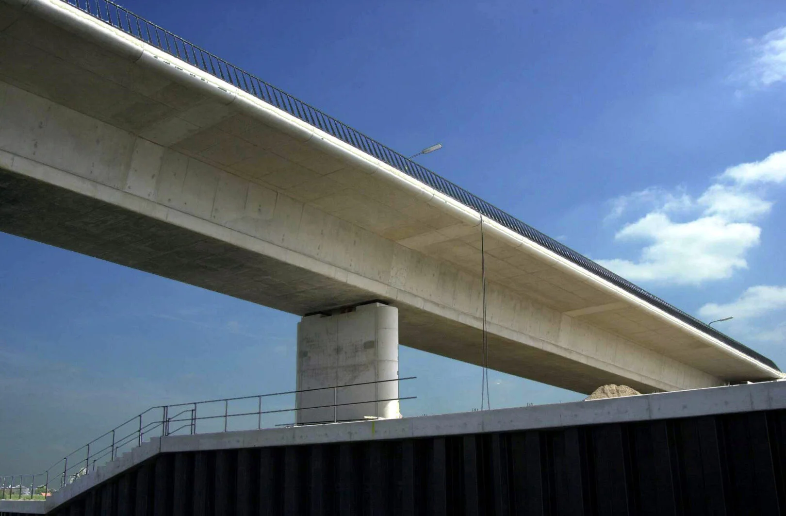 Waterkering en brug Heusdensch kanaal